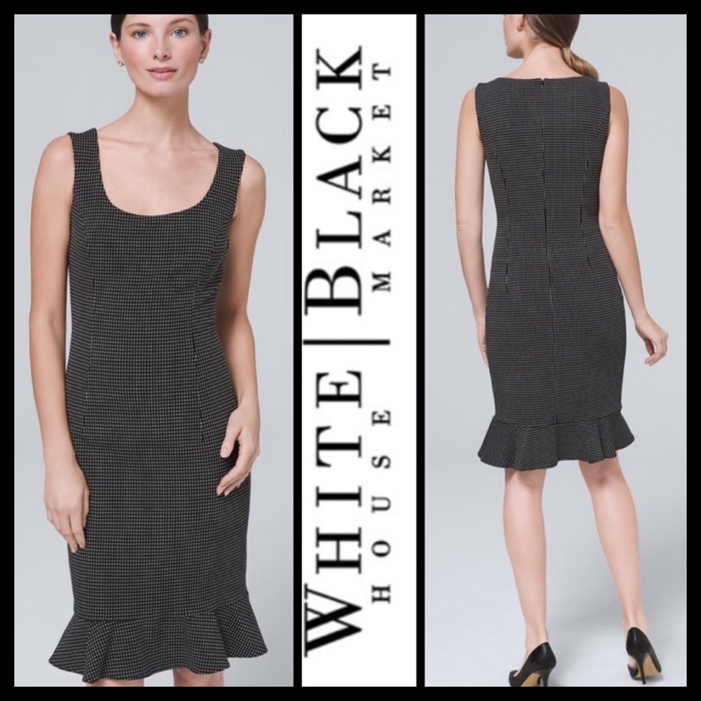 NWT WHBM Body Perfecting Dot Print Sheath Dress